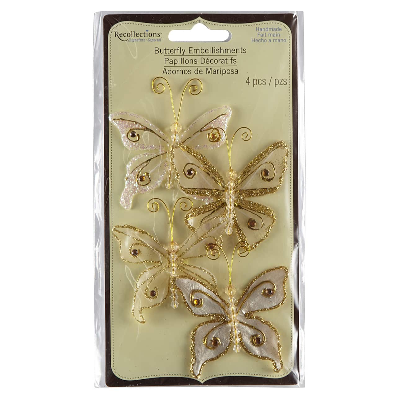 12 Packs: 4 ct. (48 total) Glacee Butterfly Embellishments by Recollections™